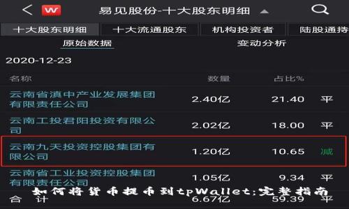  如何将货币提币到tpWallet：完整指南
