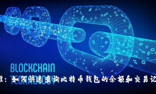 标准: 如何快速查询比特币钱包的余额和交易记录？